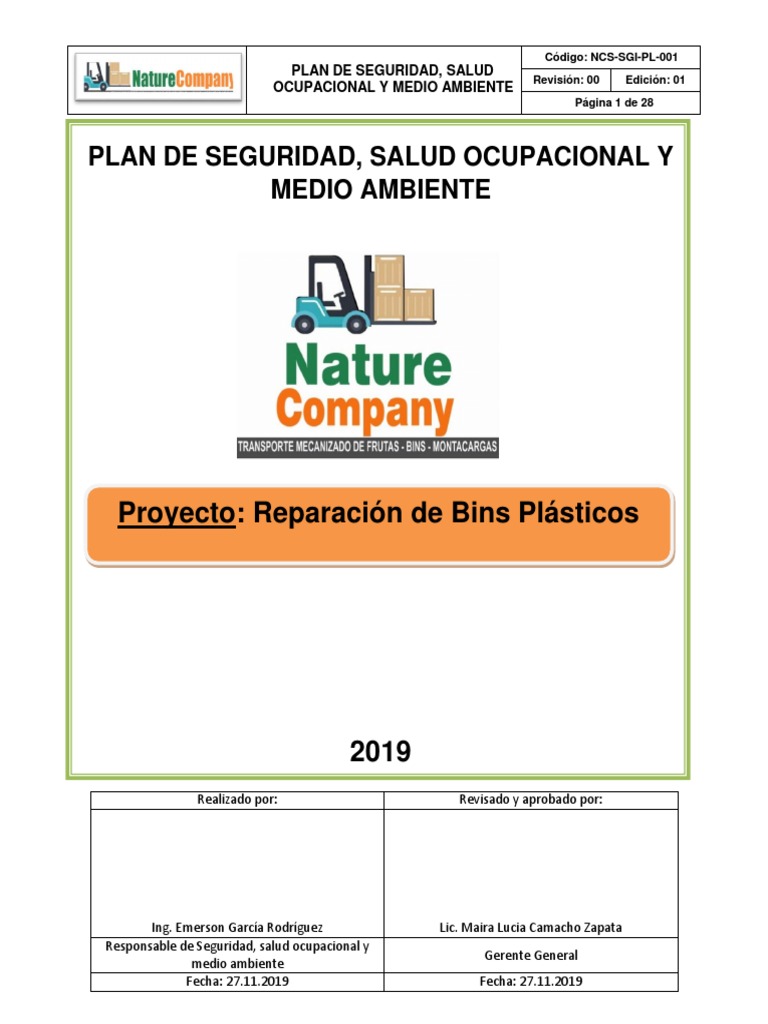 NCS-SST-PL-001 Plan de Seguridad | PDF | Seguridad y salud ocupacional ...