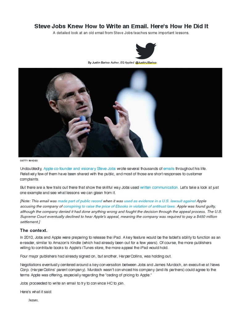 Lessons from Steve Jobs' Emails | PDF | Apple Inc. | Steve Jobs