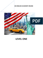 AMERICAN ENGLISH ACADEMY ONLINE . LEVEL ONE