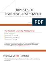 Lesson 3 Purposes of Learning Assessment