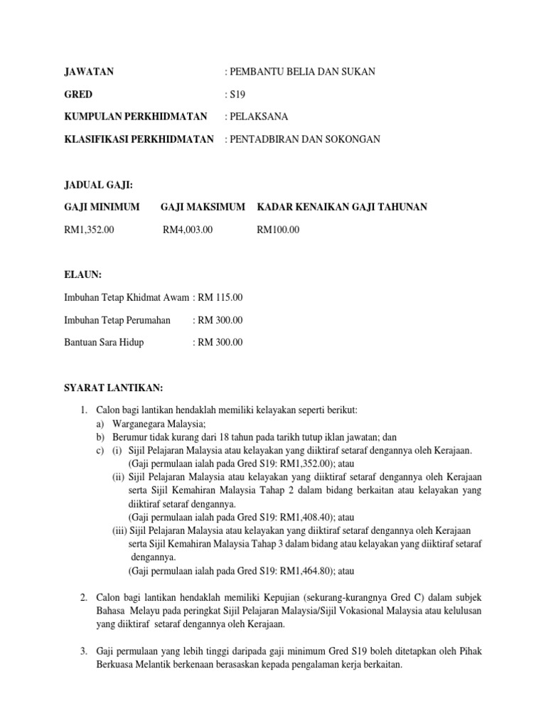 Pembantu Belia Dan Sukan S19 Pdf