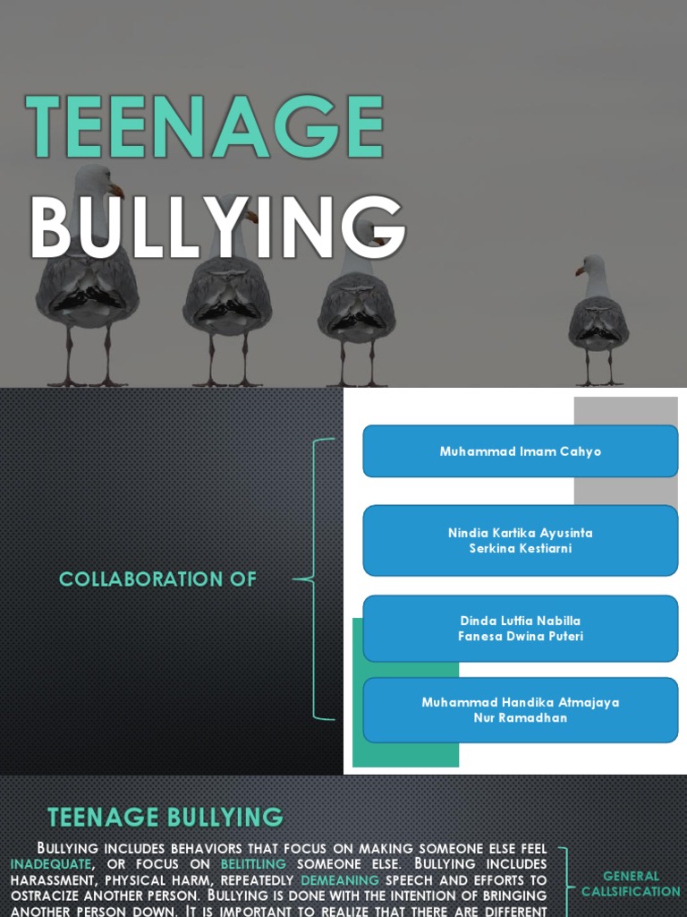 Understanding Teenage Bullying Types | PDF | Bullying | Cyberbullying
