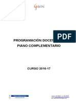 Programacin de Piano Complementario 2016 17