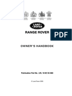 New Range Rover Owners Handbook - North American Markets Only