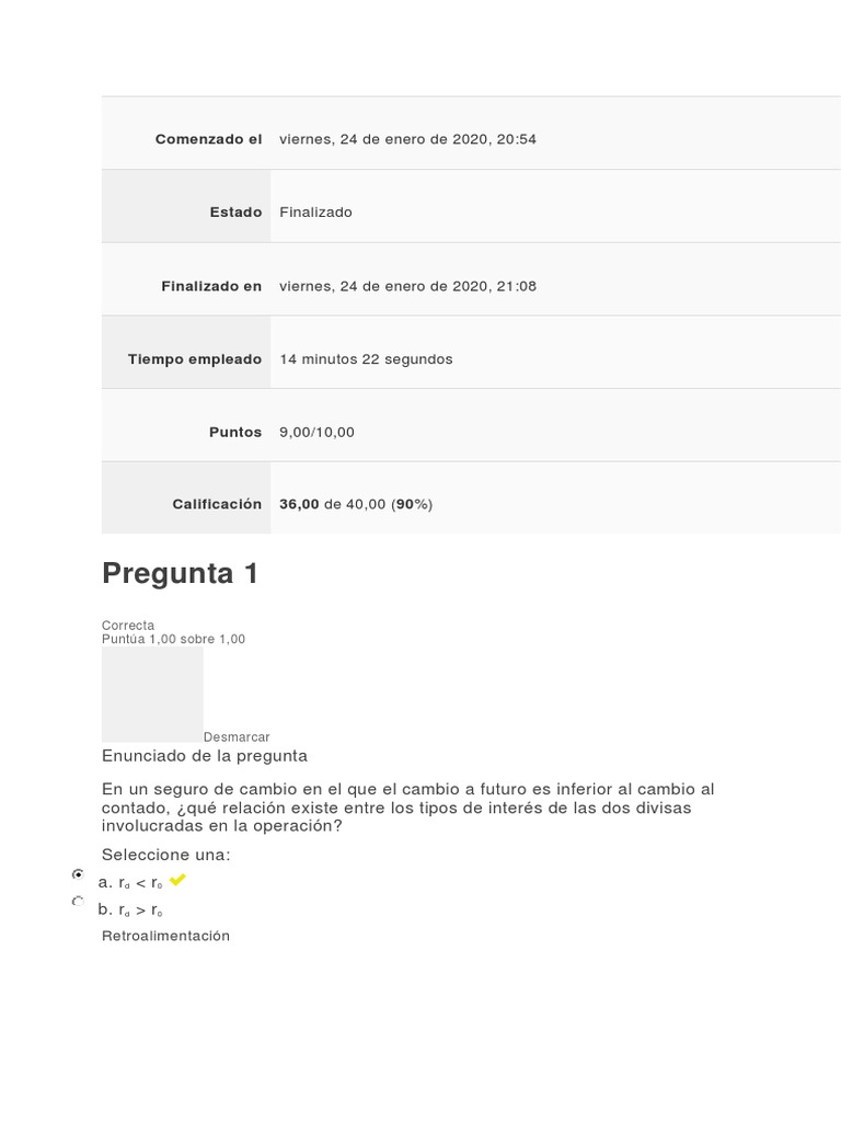Examen Final de Matemática Financiera | PDF | Finanzas Matemáticas ...