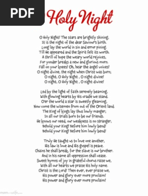 O Holy Night Lyrics | PDF