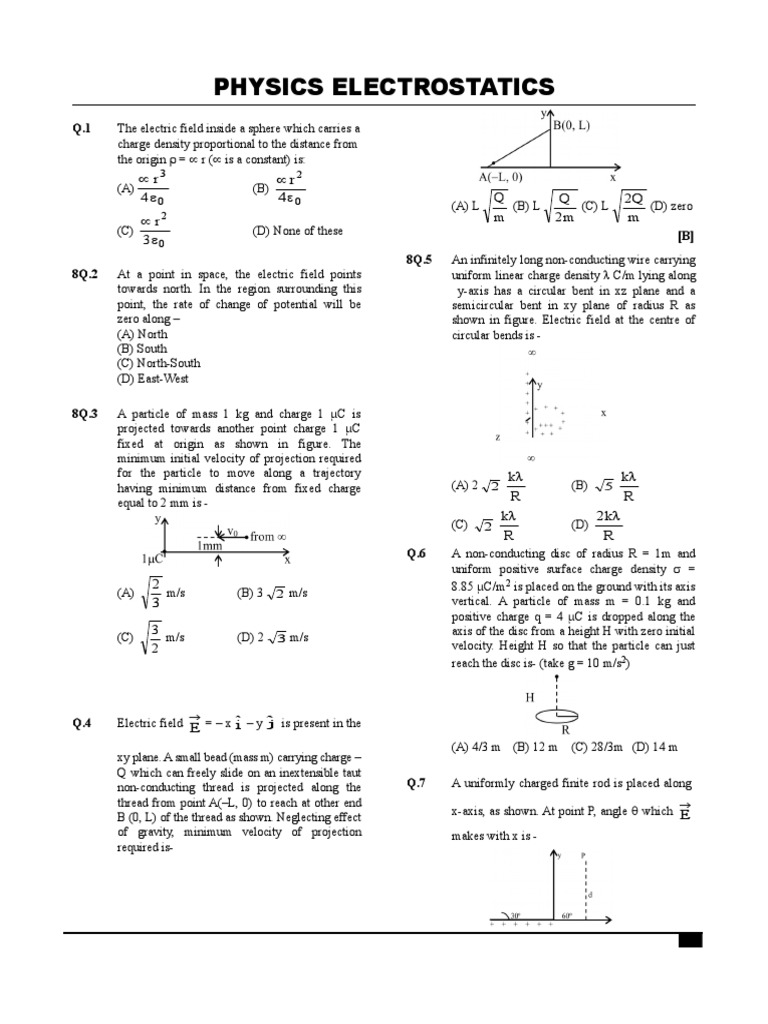 1 Electrostatics S C Q E Sphere Electric Field