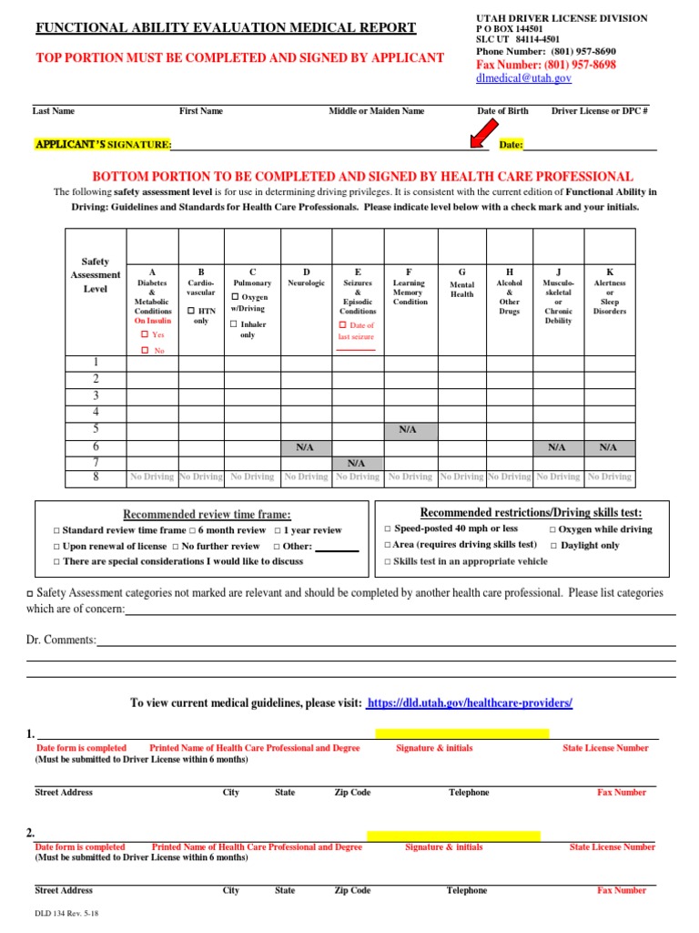 DLD 134 Med Combined 2019 PDF Driving Driver's License