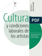 Cultura y Condiciones Laborales de Los Artistas PDF