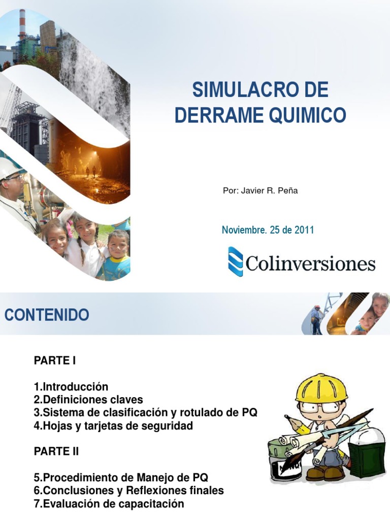 Simulacro de Derrame Quimico | PDF | Mercancías peligrosas | Química