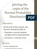 Lesson 5exploring The Concepts of The Normal Probability Distribution