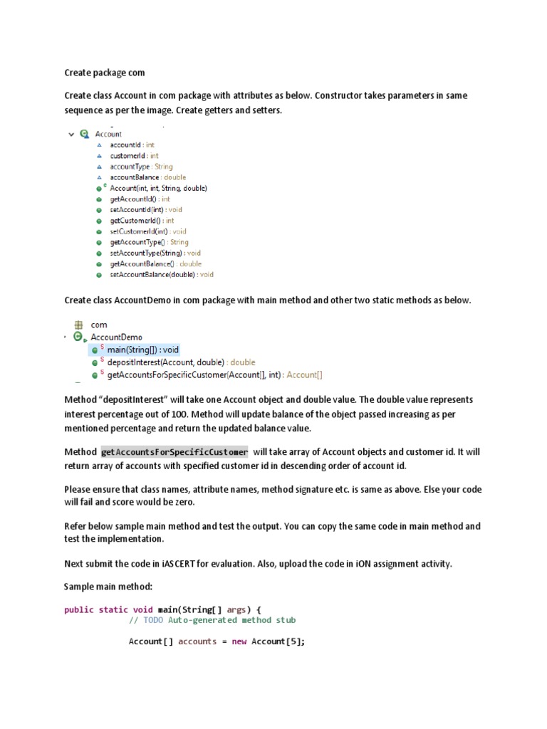 Java Account Management System Code | PDF