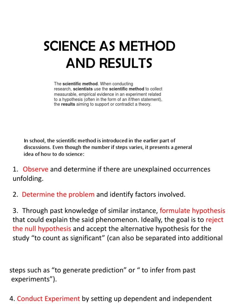 Understanding the Scientific Method | PDF | Science & Mathematics