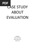 Case Study About Evaluation