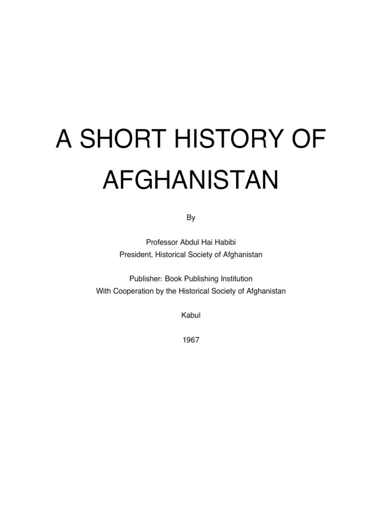A Short History of Afghanistan PDF Religion And Belief