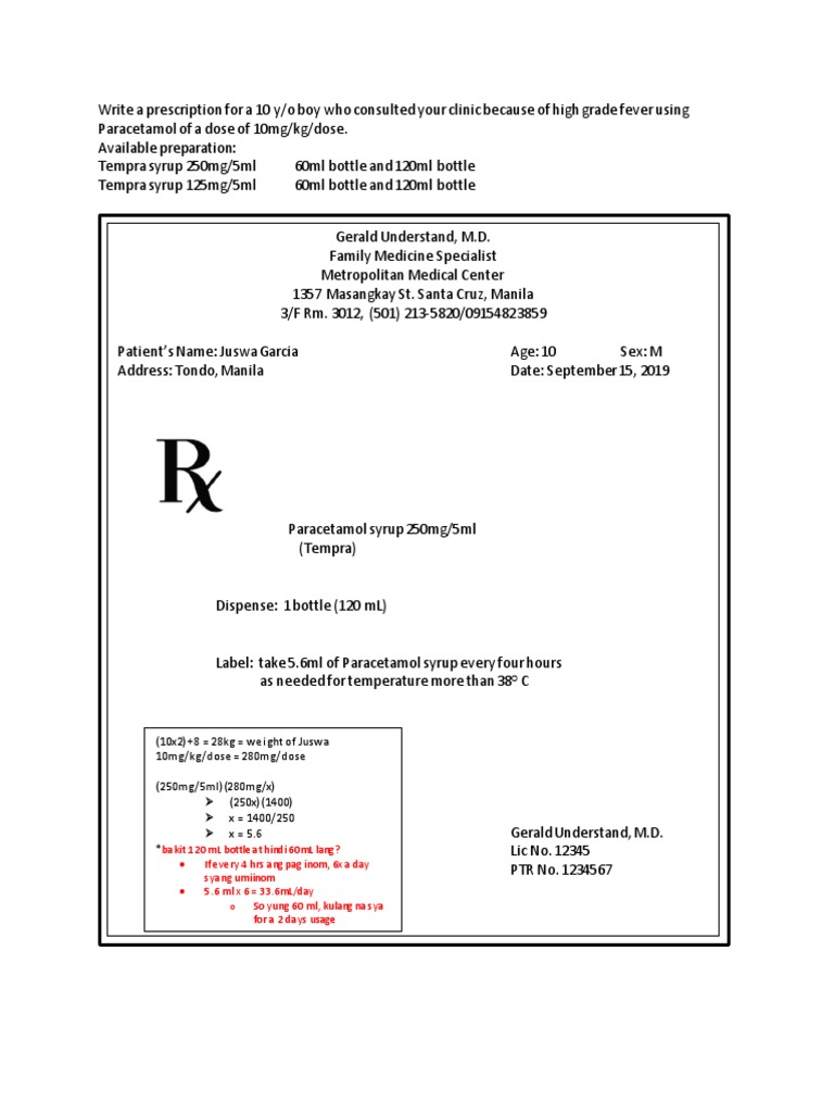 Sample Prescriptions | PDF | Fentanyl | Prescription Drugs