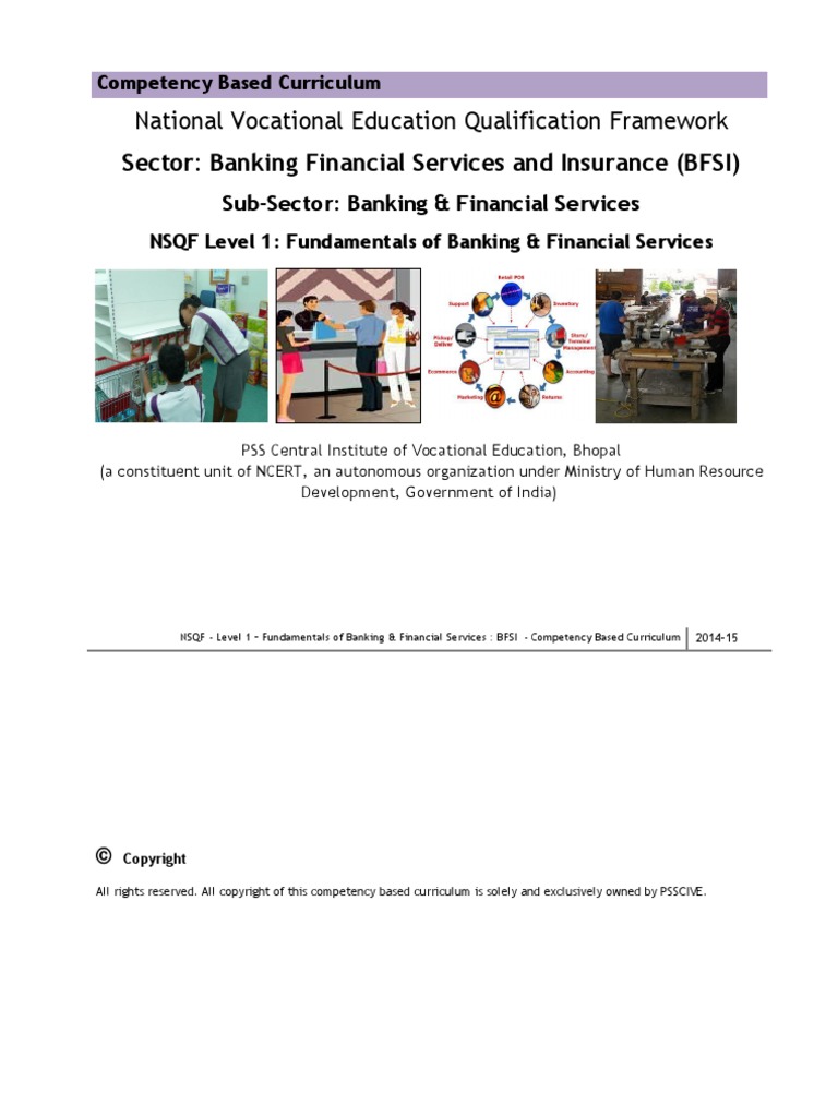 BFSI Curriculum - Banking Financial Services - Level-1 PDF | PDF ...