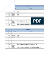 teaching schedule fun for flyers