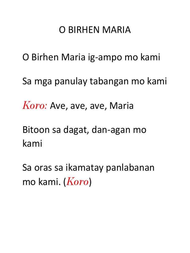 O Birhen Maria | PDF
