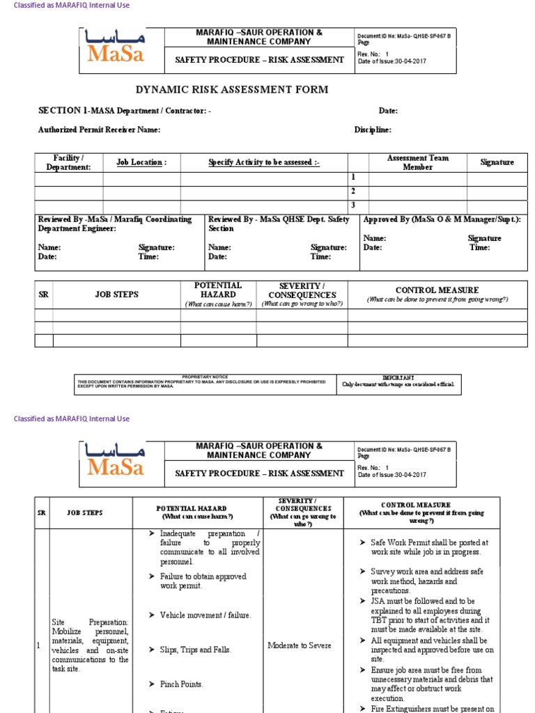 Risk Assessment Excavation | Download Free PDF | Drilling Rig ...