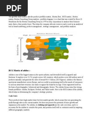 por ciento estrés Lujoso BCG Matrix Adidas | PDF | Market (Economics) | Business Economics