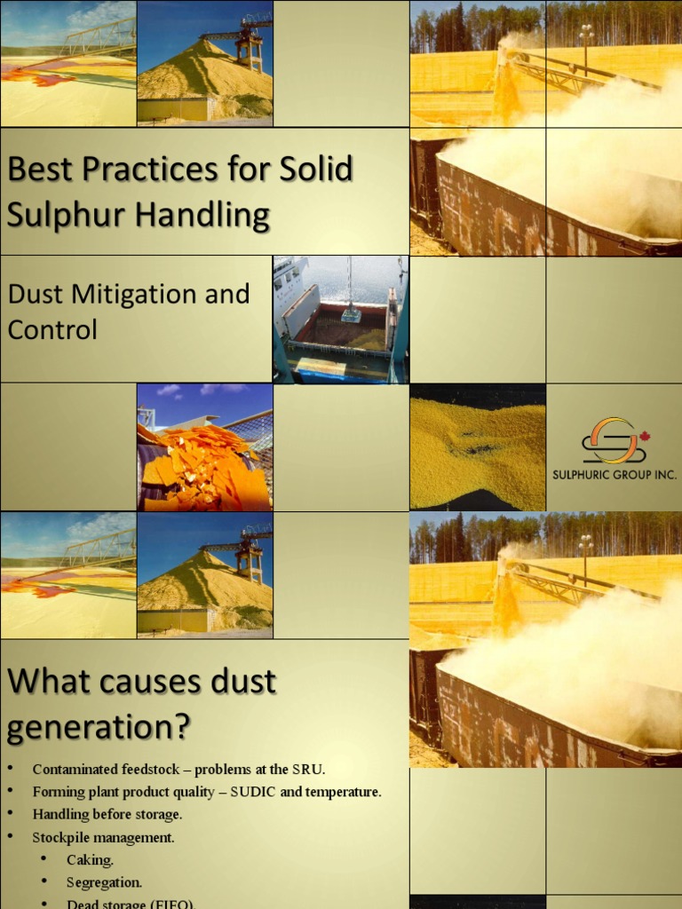 Best Practices For Solid Sulphur Handling Dust Mitigation and Control