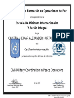 Civil Military Coordination Peace Operations Certificate PDF