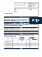 FR-GM-003 Plan de Acción de Mejoramiento Continuo