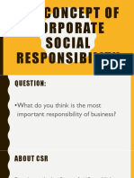 The Concept of corporate social responsibility