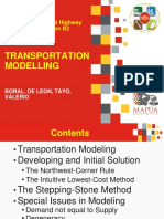 Reporting - Transportation Modelling