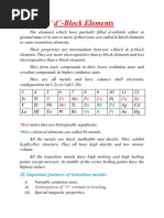 D - Block Element