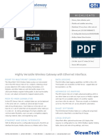 DH3 Wireless Gateway Ethernet OleumTech Datasheet