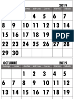 Plantilla Calendario 2020