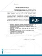 Certificado de Trabajo Vys