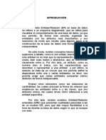 Introducción y Conclusión Modelo Entidad-Relación