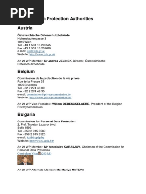 20171127 Nationaldataprotectionauthoritiespdf Civil Rights