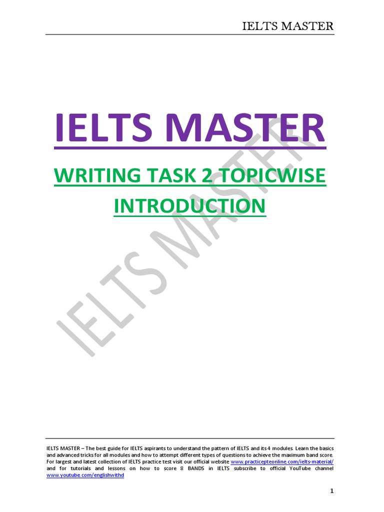 IELTS Writing Task 2 Guide | PDF | International English Language ...
