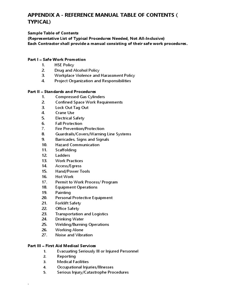 Safe Work Procedures Reference Manual | PDF | Occupational Hygiene | Safety