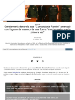 Gendarmería Denuncia Que Comandante Ramiro Amenazó Con Fugarse de Nuevo y de Una Forma Mucho Mejor Que La Primera Vez