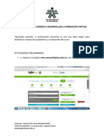 Tutorial para El Ingreso A Desarrollar La Formación Virtual PDF