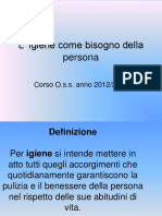 Igiene Come Bisogno Della Persona