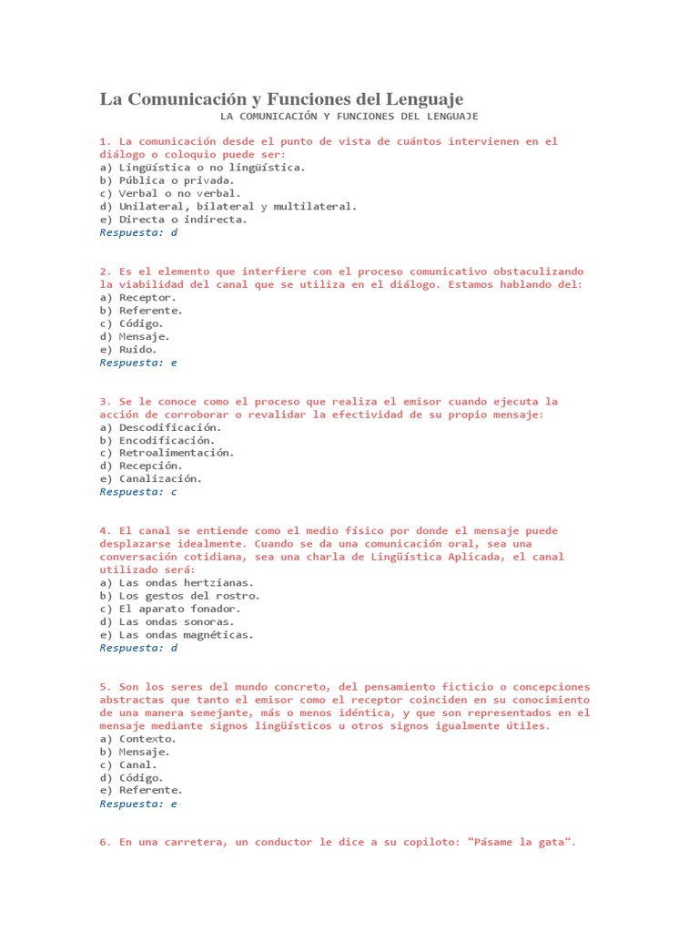 Funciones del Lenguaje en Comunicación | PDF | Comunicación | Lingüística