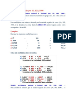 Multiplicar y Dividir Por 10