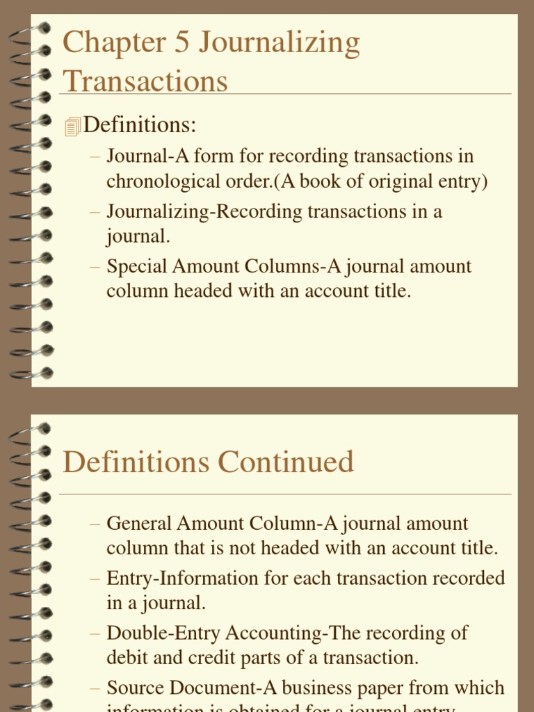 Journalizing Transactions Explained | PDF | Debits And Credits | Banking