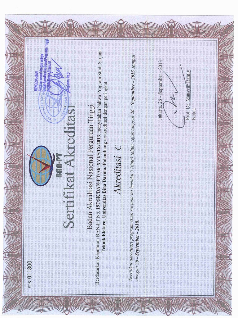 Akreditasi Teknik Elektro 2013 2018 1 Pdf Pdf