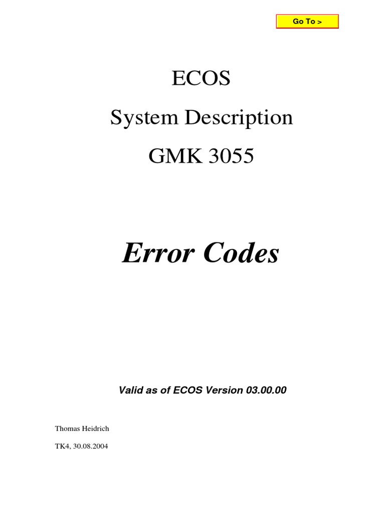 Fehlercodes - 3055-V3.0.0 | PDF | Switch | Input/Output