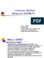 Synchronous Optical Network (SONET) by Abdullah