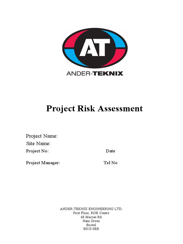 Sample Risk Assessment PDF Scaffolding Risk