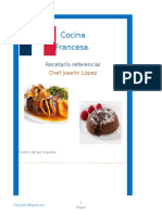 Recetarío de Cocina Francesa 2018