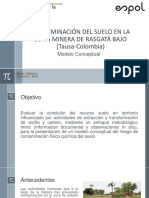 Contaminación Del Suelo en La Zona Minera de Rasgatá Bajo